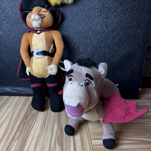 Vintage Nanco Puss In Boots Plush Stuffed Character Shrek 2 with Dragon Donkey - Picture 2 of 14